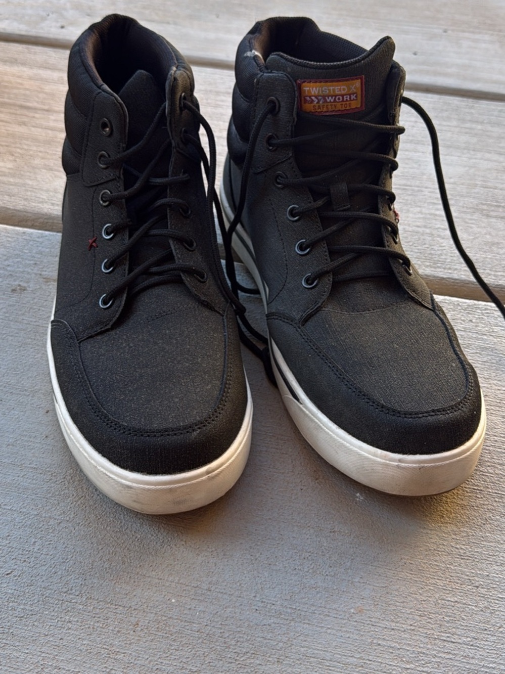 Twisted X Black High-Top Sneakers with White Sole